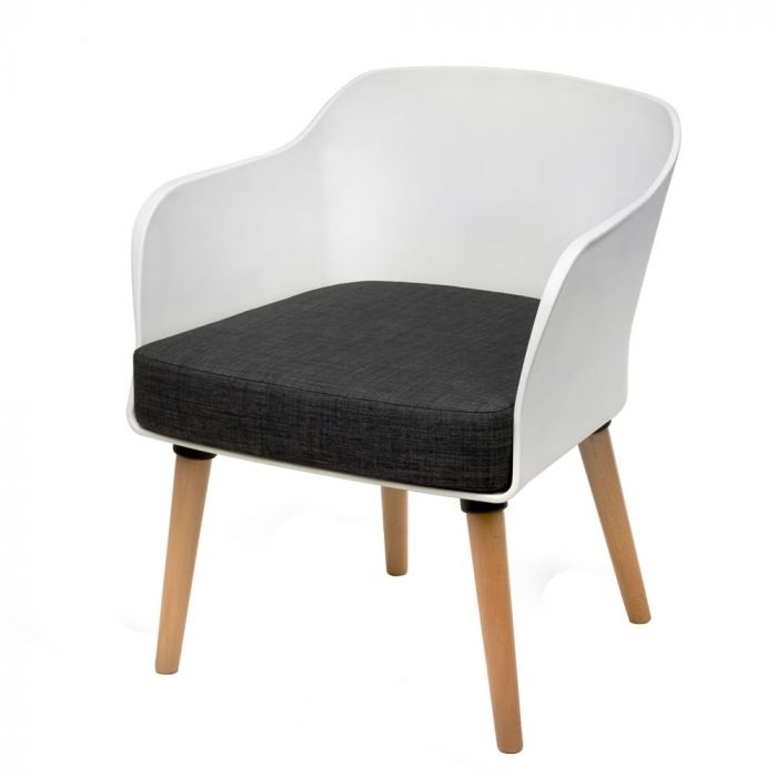 White tub dining shop chair