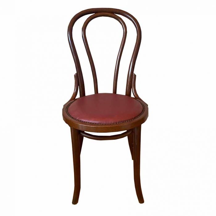 Used Bentwood Chair with Dark Red Seat Pad Mayfair Furniture