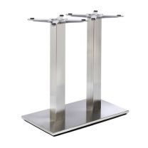 Fleet - Lounge Height Rectangle Twin Table Base (Square Column)