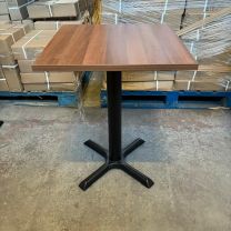 Warehouse Seconds Walnut 70x70cm Tops on New Samson B1 Base