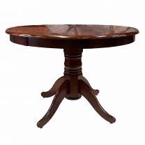 Large Walnut 105cm Round Complete Table