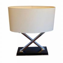 Chrome Cross Base Lamp