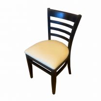 Black Ash Cream Seat Pad Restaurant Chair