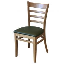 Belmont Ladder Back Oak / Green Side Chair