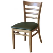 Belmont Ladder Back Oak / Green Side Chair
