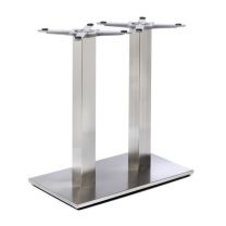 Fleet - Dining Height Rectangle Twin Table Base (Square Column)