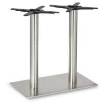 Fleet - Dining Height Rectangle Twin Table Base (Round Column)