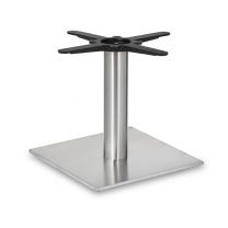 Fleet - Coffee Height Square Small Table Base (Round Column)