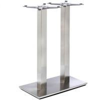 Fleet - Mid Height Rectangle Twin Table Base (Square Column)