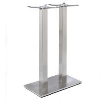 Fleet - Poseur Height Rectangle Twin Table Base (Square Column)