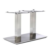 Fleet - Coffee Height Rectangle Twin Table Base (Square Column)