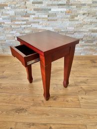 Ex Hotel High Quality 1 Drawer Bedside Table in Rosewood Finish.