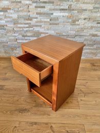 Ex Hotel 1 Drawer Bedside Table in Walnut Finish