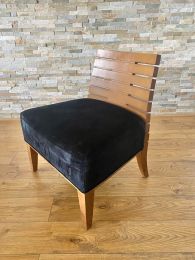 Luxury Side Chair with Black Upholstery