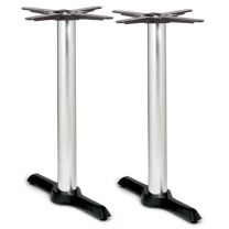 Samson B4 Chrome Column Table Base - Dining Height Twin