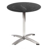Black Marble Table with Alu Flip-top Base - Outdoor