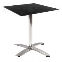 Black Marble Table with Alu Flip-top Base - Outdoor