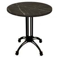 Black Marble Complete Continental Small Round Table