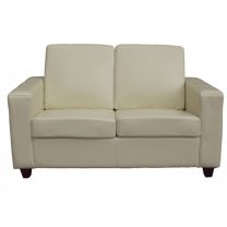 Cream 2 Seater Sofa Front View