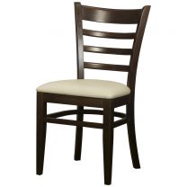 Belmont Ladder Back Walnut / Cream Side Chair