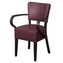Belmont Wine Faux Leather Arm Chair