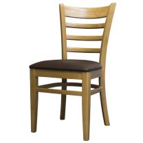 Belmont Ladder Back Oak / Brown Side Chair