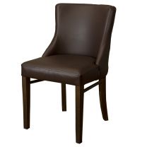 Gala Brown Faux Leather Side Chairs