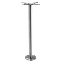 Poseur Height Brushed Stainless Steel Floorfix Table Base