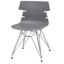 Hoxton Side Chair - N Frame (Grey/Chrome)
