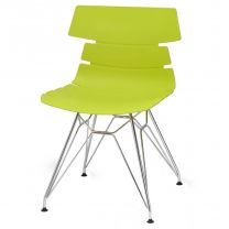 Hoxton Side Chair - N Frame (Lime/Chrome)