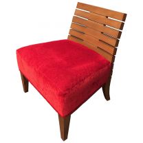 Luxury Side Chair with Red Upholstery
