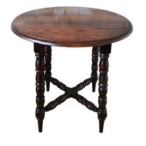 Traditional spindall leg 69cm Round table in Walnut finish