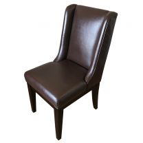 Used Restaurant Dining Chair in Brown Leather