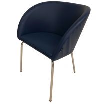 Satelliet Tub Chair in Blue Faux Leather