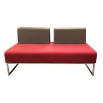 4 seater red modular couch