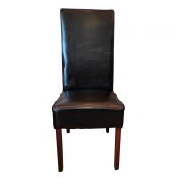 Bright wood black high Back chair