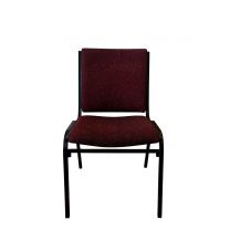 Burgundy Metal Framed Stacking chair