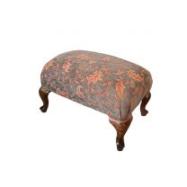 Green and Orange Floral foot stool