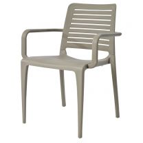 Lisbon Stackable Outdoor Armchair - Taupe