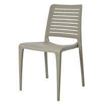 Lisbon Stackable Outdoor Sidechair - Taupe