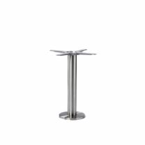 Lounge Height Brushed Stainless Steel Floorfix Table Base