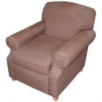 Brown Spotted Upholstery Tub Chair