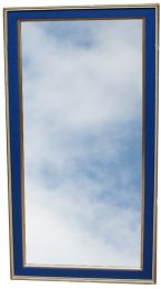 Tall Blue and Gold Framed Mirror