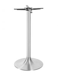 Trumpet Small Mid Height Base - Brushed Steel Finish