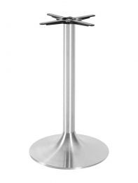 Trumpet Medium Mid Height Base - Brushed Steel Finish