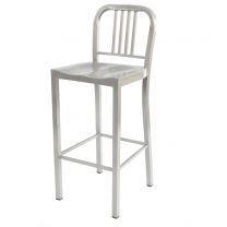 Navy High Stool Chair - Grey