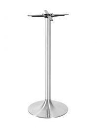 Trumpet Small Poseur Base - Brushed Steel Finish