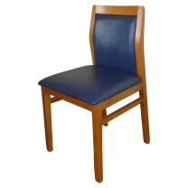 Solid Wood Chairs with Upholstered in Blue
