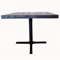 Used Thick Solid Dark Wood Square Table