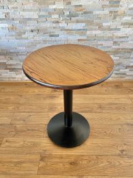 Ex Restaurant Table with 60cm Round Solid Wood Top
